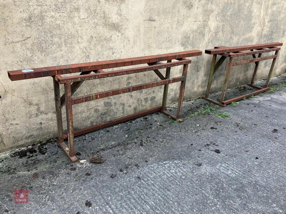 2 X HEAVY DUTY METAL TRESTLES