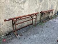 2 X HEAVY DUTY METAL TRESTLES - 2
