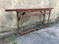 2 X HEAVY DUTY METAL TRESTLES - 4