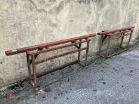 2 X HEAVY DUTY METAL TRESTLES - 5