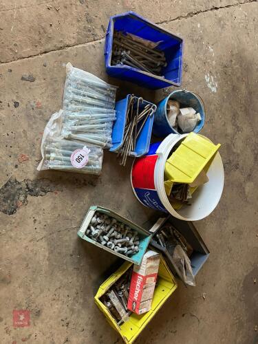 LARGE QTY OF BOLTS AND FIXINGS ETC