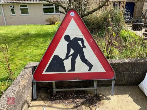 VERY LARGE ROAD WORKING SIGN