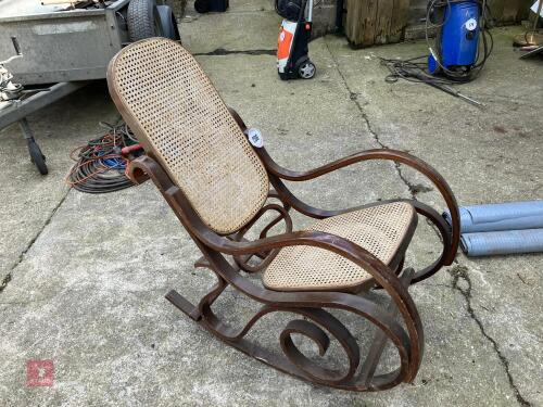 ROCKING CHAIR WITH REED SEAT AND BACK