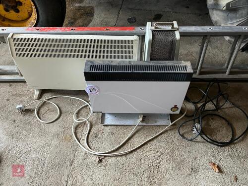 3 X ELECTRIC HEATERS