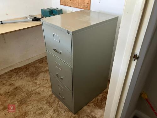 3 DRAW METAL FILING CABINET