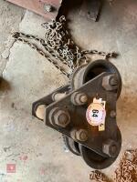 LARGE HEAVY DUTY BLOCK AND TACKLE - 5