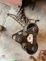 LARGE HEAVY DUTY BLOCK AND TACKLE - 6