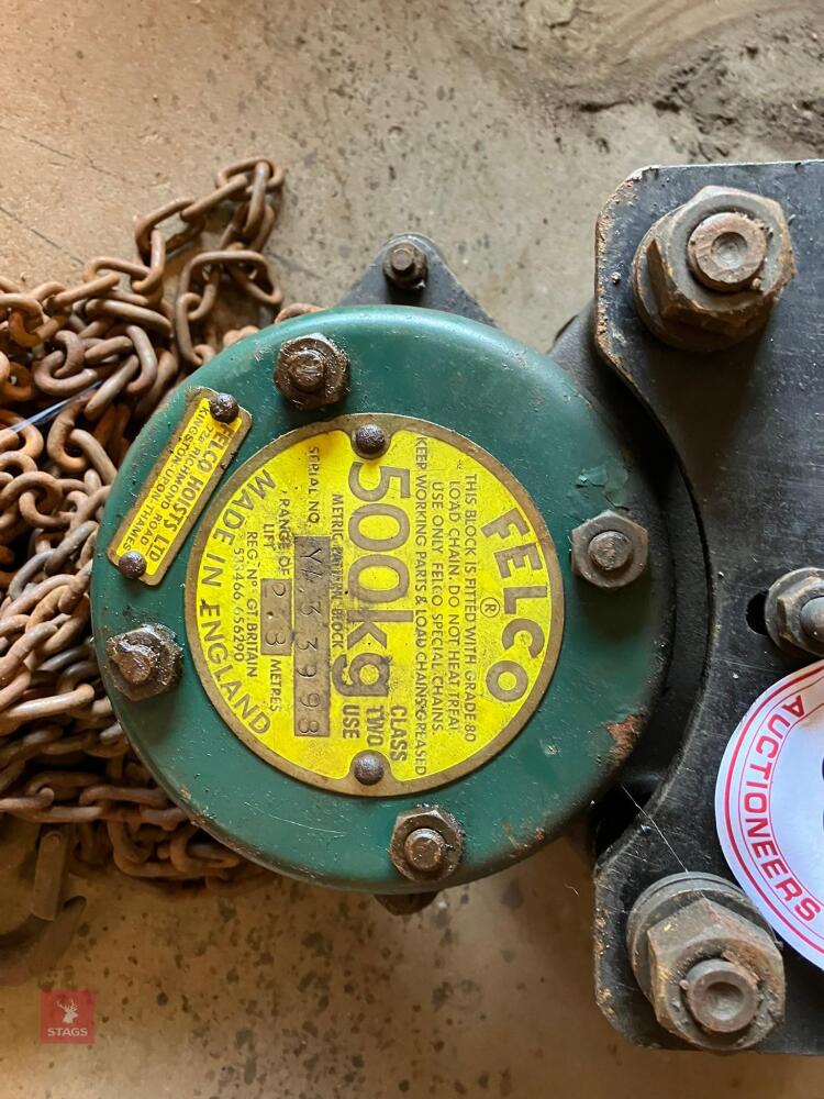 FELCO 500KG BLOCK AND TACKLE