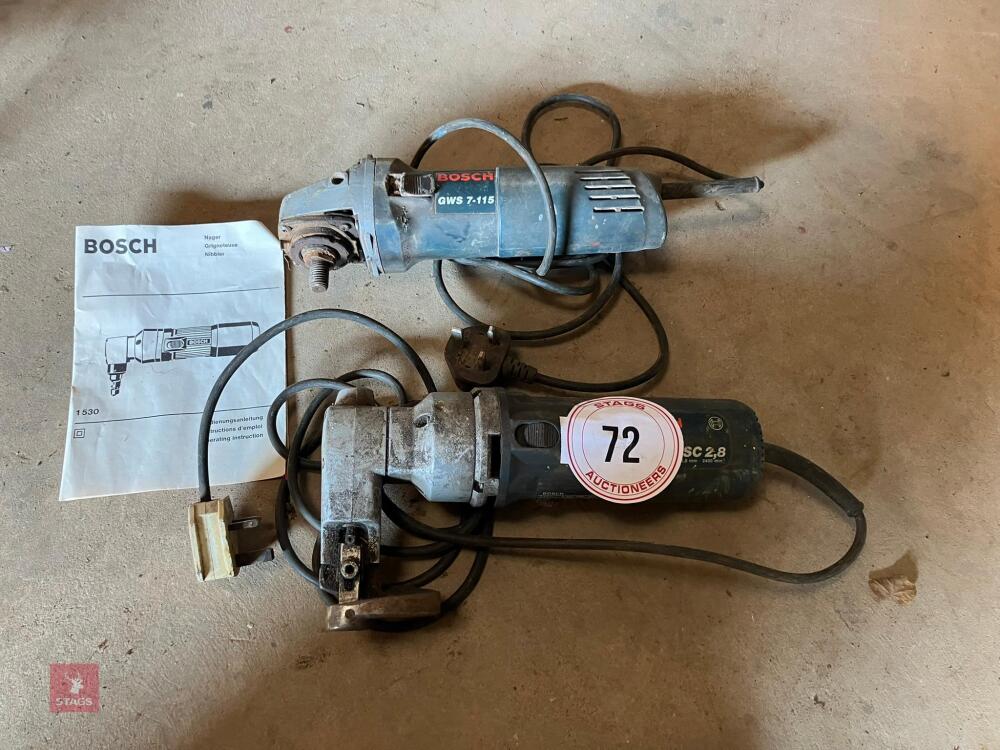 2 X BOSCH 4.5'' ANGLE GRINDERS