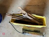 BOX OF ASSORTED OLD HAND TOOLS