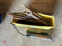 BOX OF ASSORTED OLD HAND TOOLS - 2