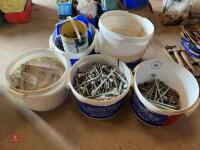 LARGE QTY OF VARIOUS BUCKETS OF BOLTS - 6