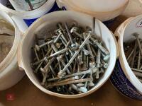 LARGE QTY OF VARIOUS BUCKETS OF BOLTS - 8