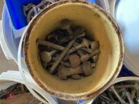 LARGE QTY OF VARIOUS BUCKETS OF BOLTS - 11