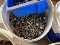 LARGE QTY OF VARIOUS BUCKETS OF BOLTS - 13