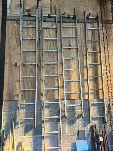 4 X VARIOUS ALUMINIUM LADDERS