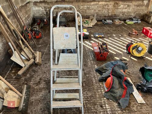 2 ALUMINIUM STEP LADDERS