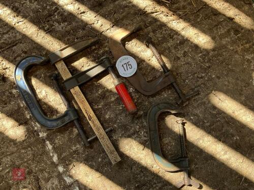 4 MIXED G-CLAMPS