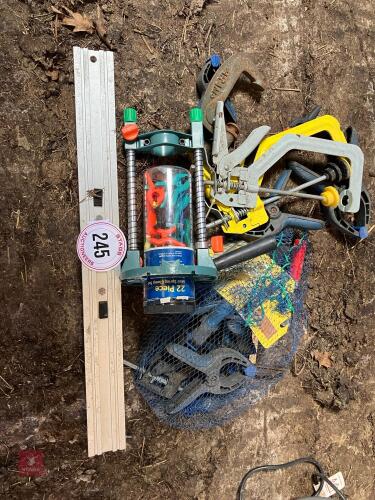 ASSORTED CLAMPS/PEGS