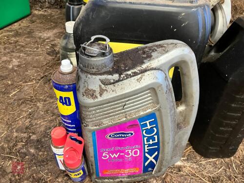 QTY OF OILS, LUBRICANTS, AD BLUE
