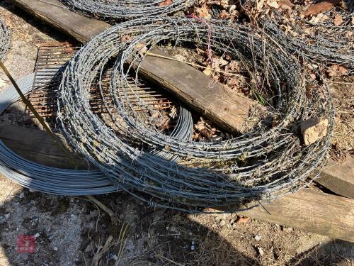 VARIOUS ROLLS OF BARBED WIRE