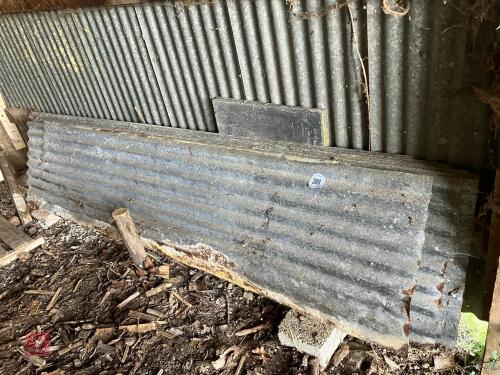 22 LENGTHS OF GALVANISED TIN