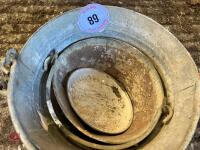 3 GALVANISED BUCKETS - 2