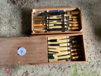 2 BOXES OF WOODWORKING CHISSELS