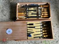 2 BOXES OF WOODWORKING CHISSELS - 2