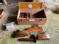 BOX OF 17 WOODWORKING PLANES
