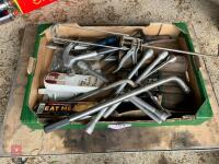 BOX OF HAND TOOLS, DRILL BITS, ETC - 10