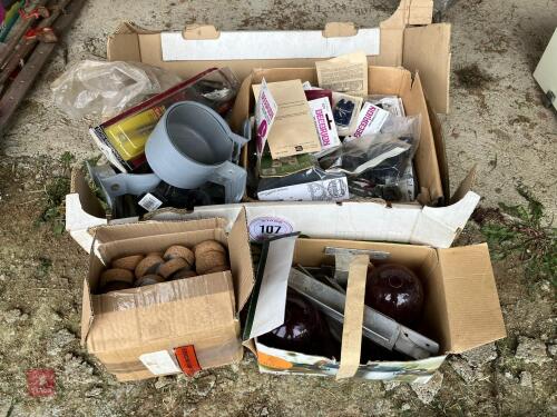 BOX OF WORKSHOP SUNDRIES & FIXINGS