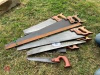 6 VARIOUS WOOD HAND SAWS - 3