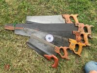 6 VARIOUS WOOD HAND SAWS - 4