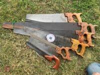 6 VARIOUS WOOD HAND SAWS - 5