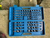 SET OF 15 WOOD AUGER DRILL BITS