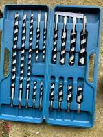 SET OF 15 WOOD AUGER DRILL BITS - 6