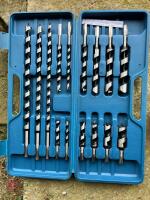 SET OF 15 WOOD AUGER DRILL BITS - 7