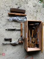 VARIOUS QTY WOODWORKING PLANES & TOOLS - 10