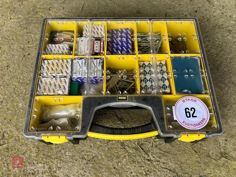 STANLEY SCREW BOX & CONTENTS