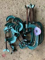 14 VARIOUS SIZE G-CLAMPS - 3