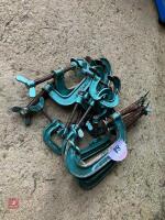 14 VARIOUS SIZE G-CLAMPS - 6