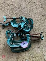14 VARIOUS SIZE G-CLAMPS - 7