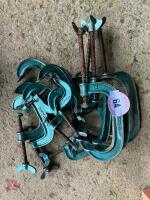 14 VARIOUS SIZE G-CLAMPS - 8