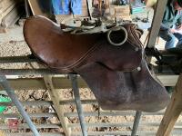 2 LEATHER SADDLES, STIRRUPS & BIT - 7