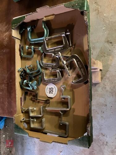BOX OF VARIOUS G-CLAMPS