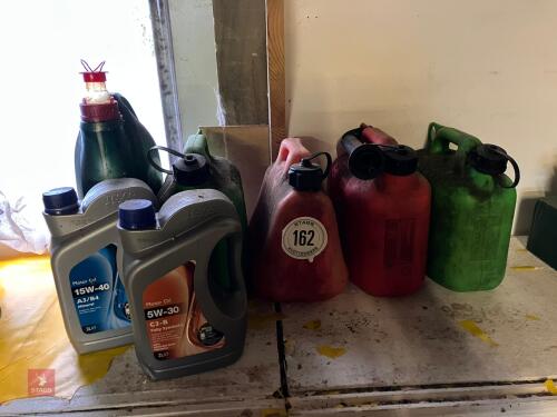 3 X 5LTR FUEL CANS, ETC