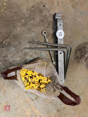 BAG OF ELECTRIC FENCING INSULATORS, ETC