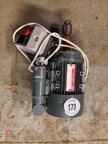 ELECTRIC MOTOR AND CONTROL BOX