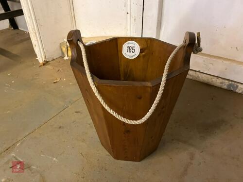 WOODEN WELL BUCKET
